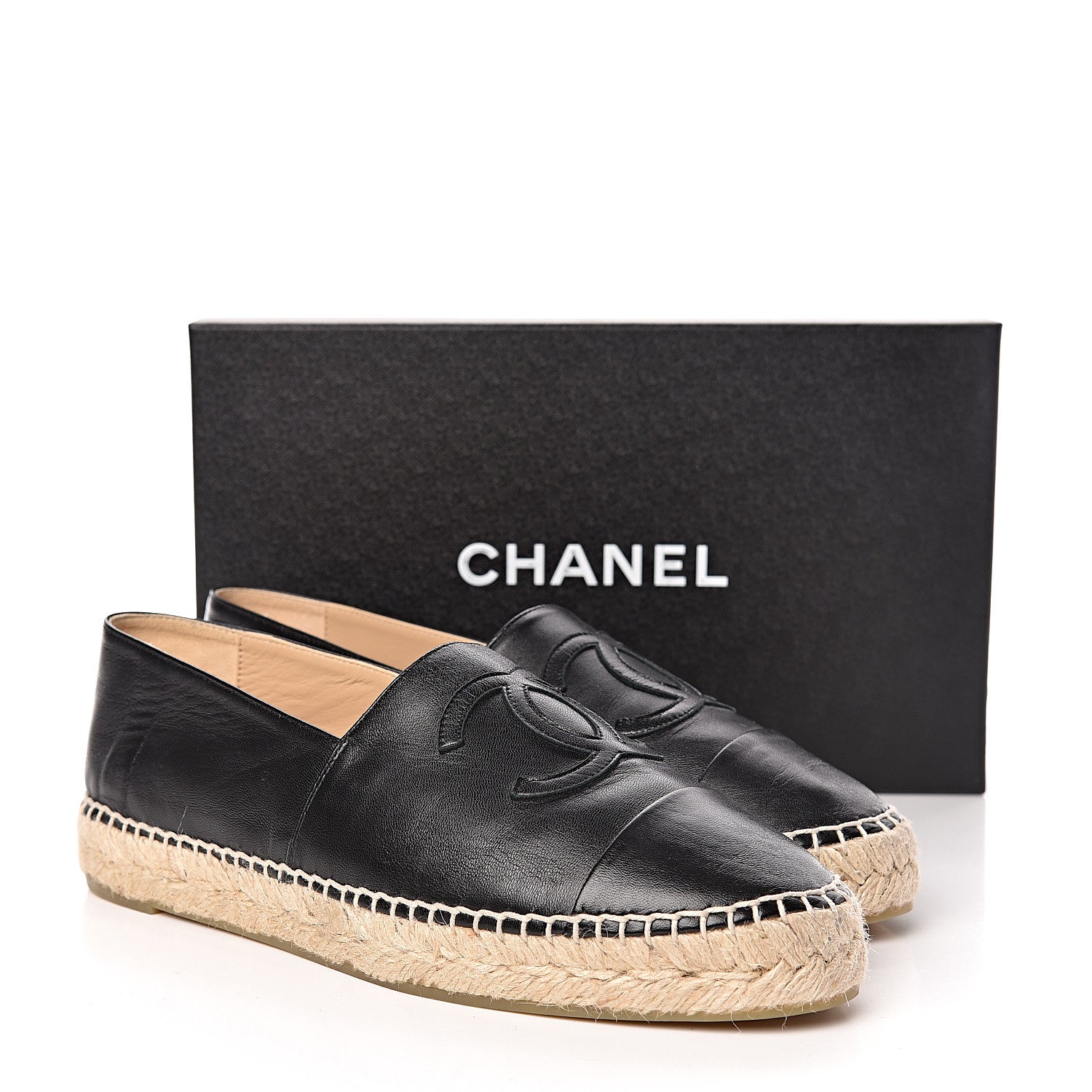 Chanel Lambskin CC Espadrilles 40 Black 11 of 11