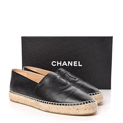 Chanel Lambskin CC Espadrilles 40 Black 11 of 11
