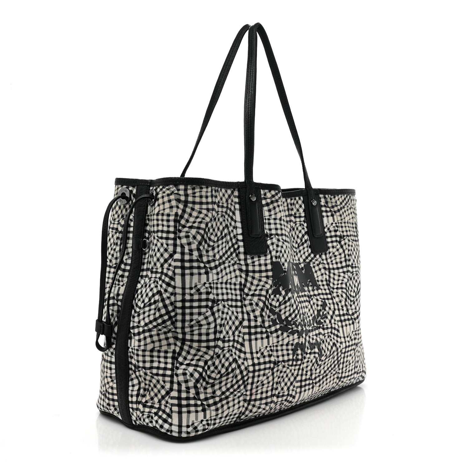 MCM Visetos Large Liz Reversible Shopper Tote Black 5 of 25