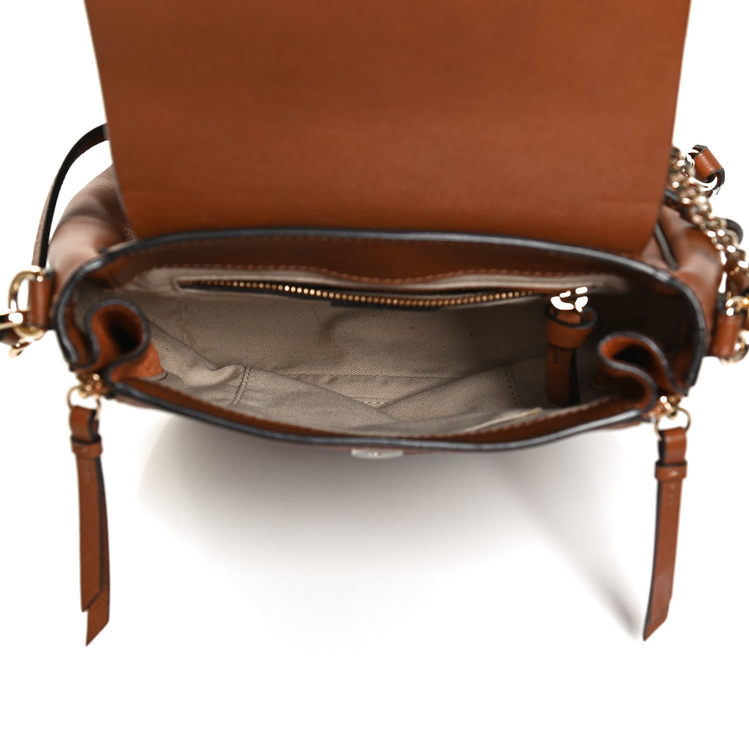 Chloe Suede Calfskin Medium Faye Backpack Tan 5 of 13