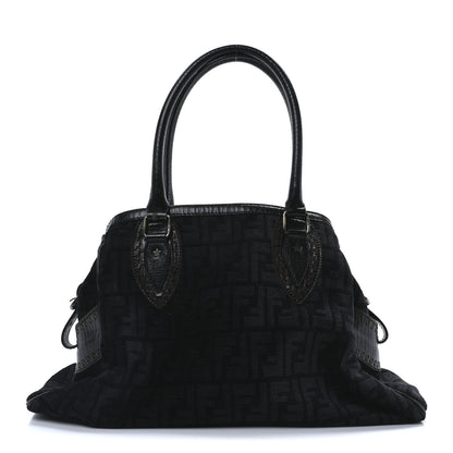 Fendi Velvet Zucca Bag De Jour Black 1 of 9