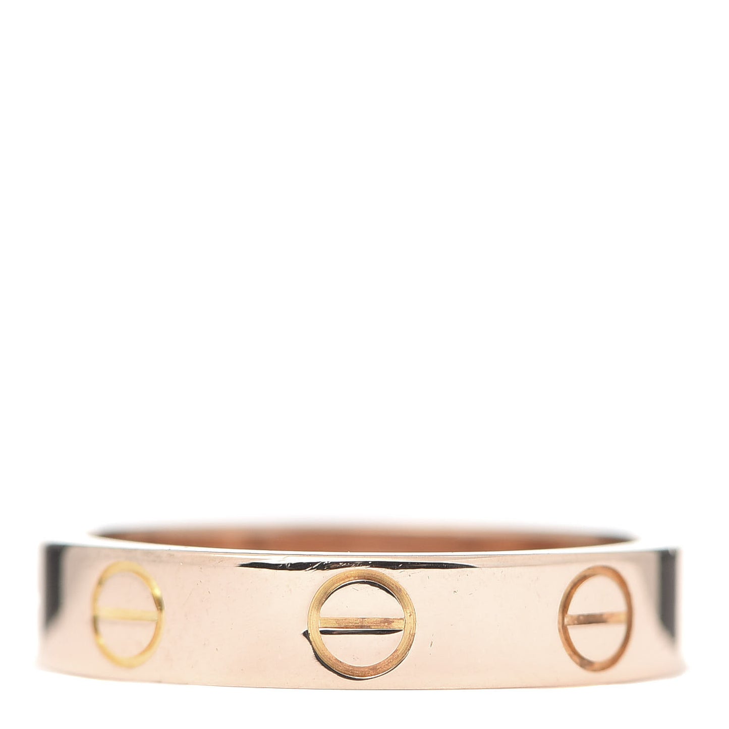 18K Pink Gold 3.5mm LOVE Wedding Band Ring 48 4.5