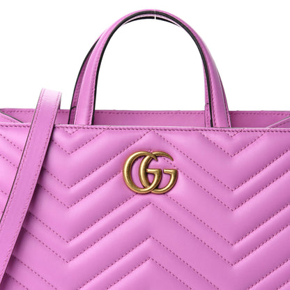 Gucci Calfskin Matelasse Small GG Marmont Tote Candy Mousse 11 of 11
