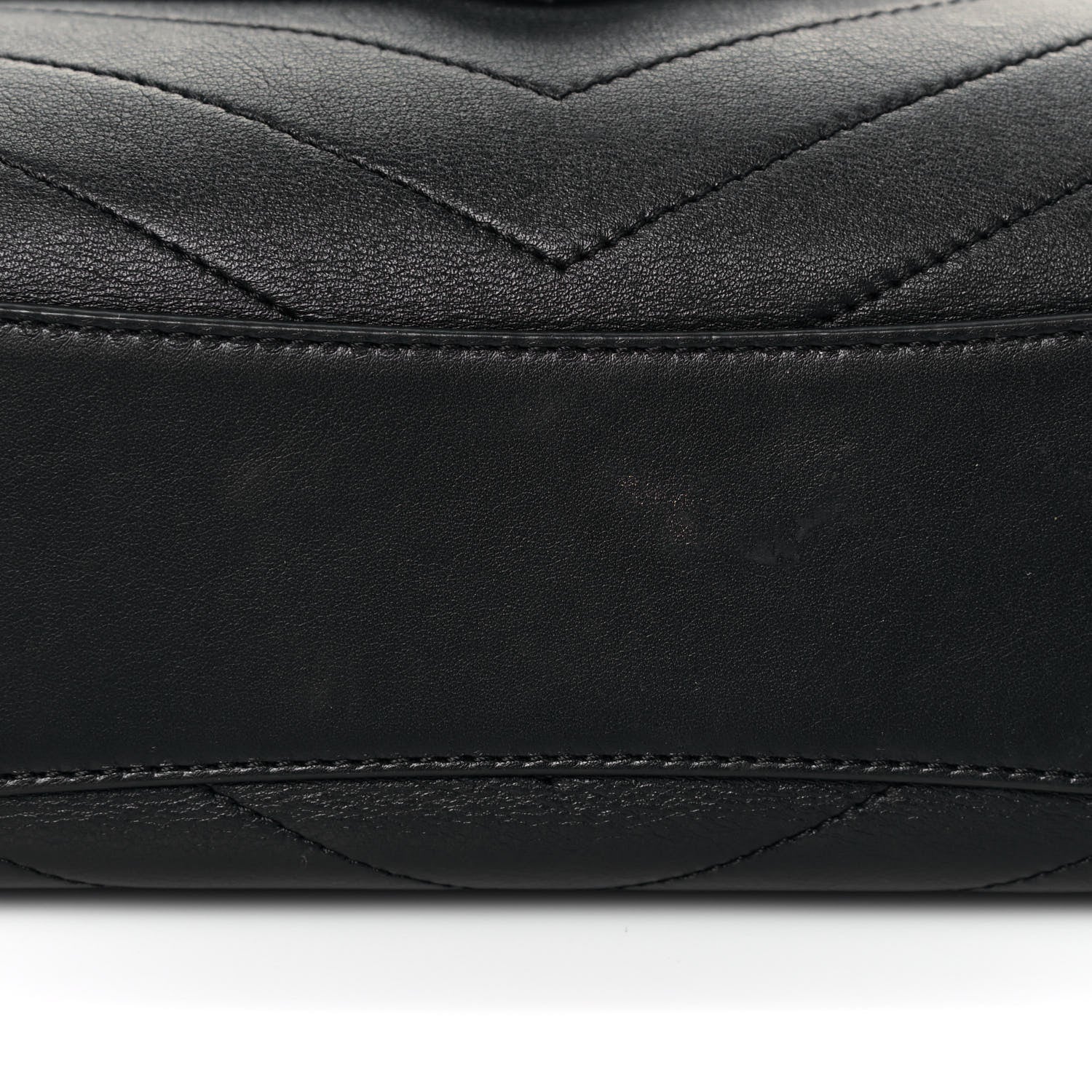 Chanel Calfskin Chevron Stitched Medium Coco Flap Bag Black 16 of 17