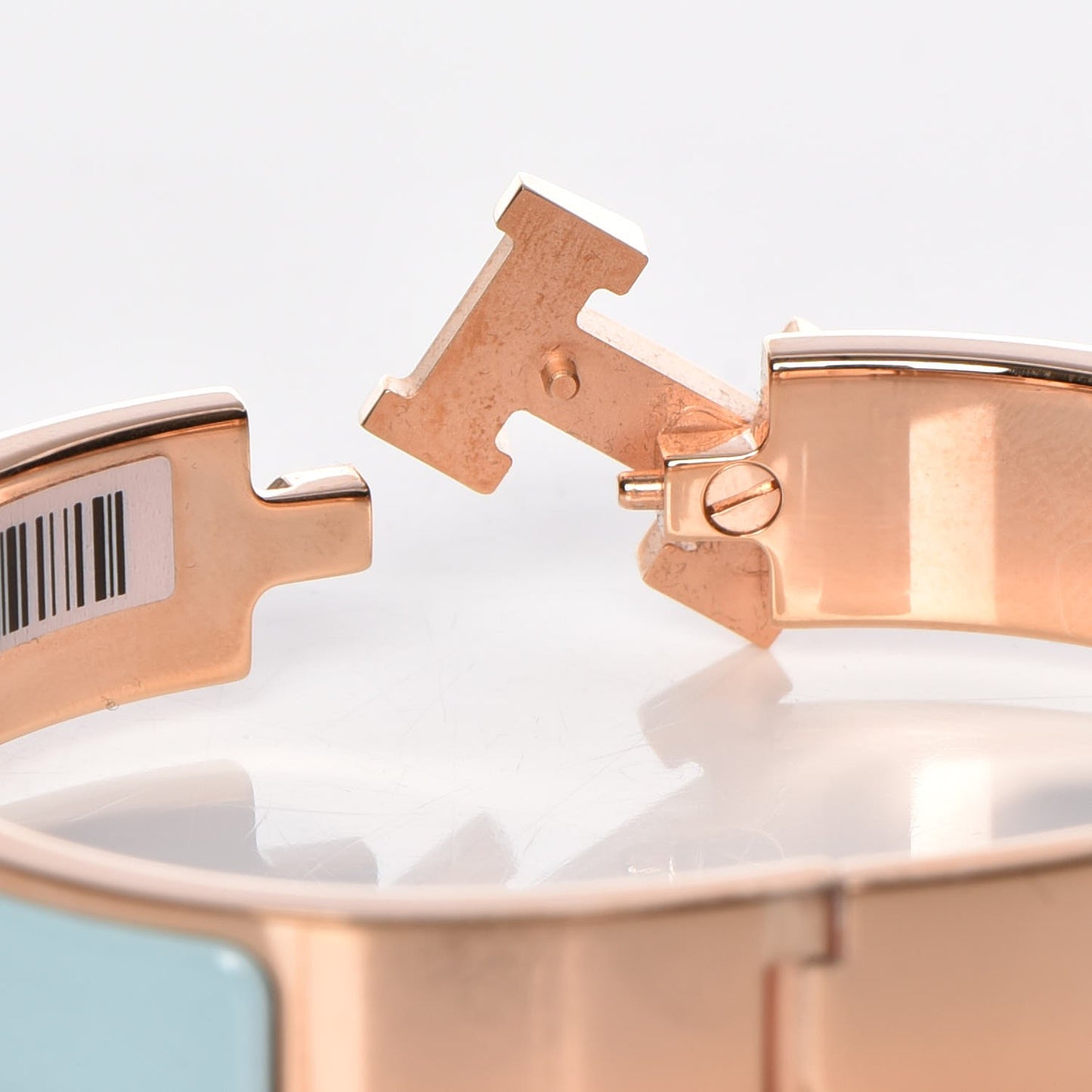 Enamel Narrow Clic Clac H Bracelet PM Bleu Glacier