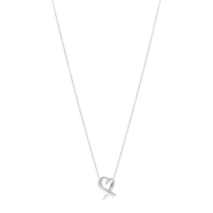 Tiffany Sterling Silver Small Paloma Picasso Loving Heart Pendant Necklace 1 of 5