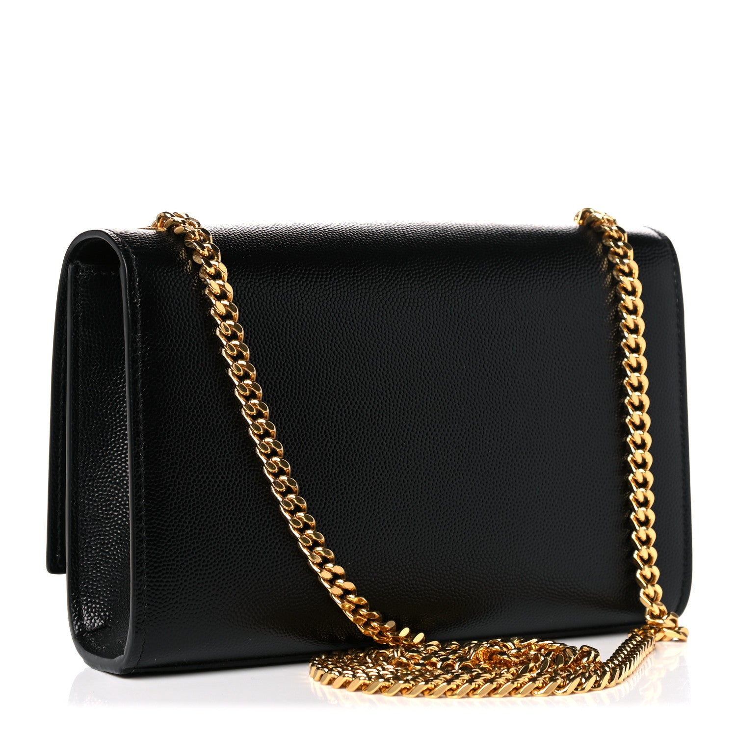 Saint Laurent Grain De Poudre Small Monogram Kate Satchel Black 3 of 10