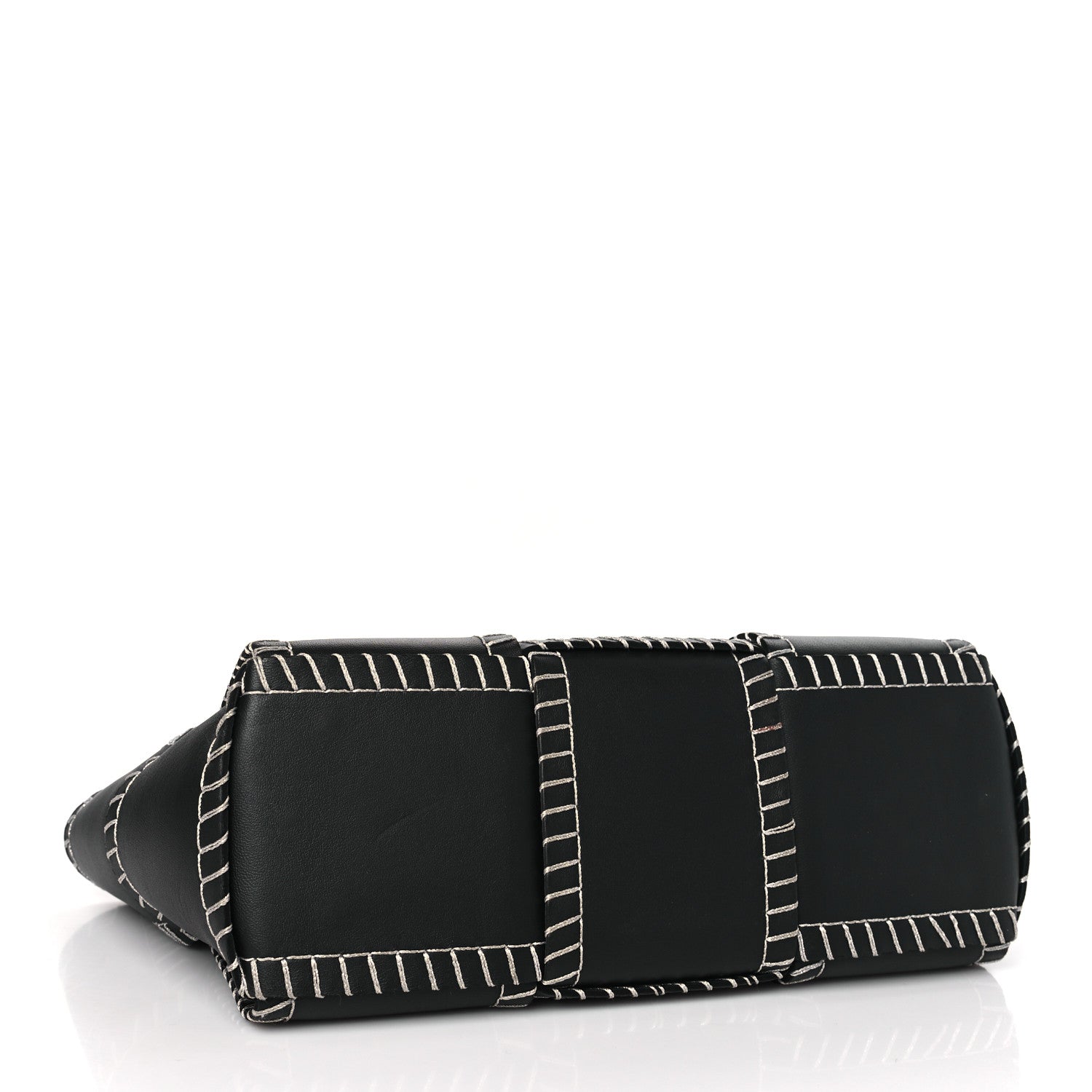 Bottega Veneta Nappa Maxi Intrecciato Overlock Stitched Small Arco Tote Black Silver 5 of 10