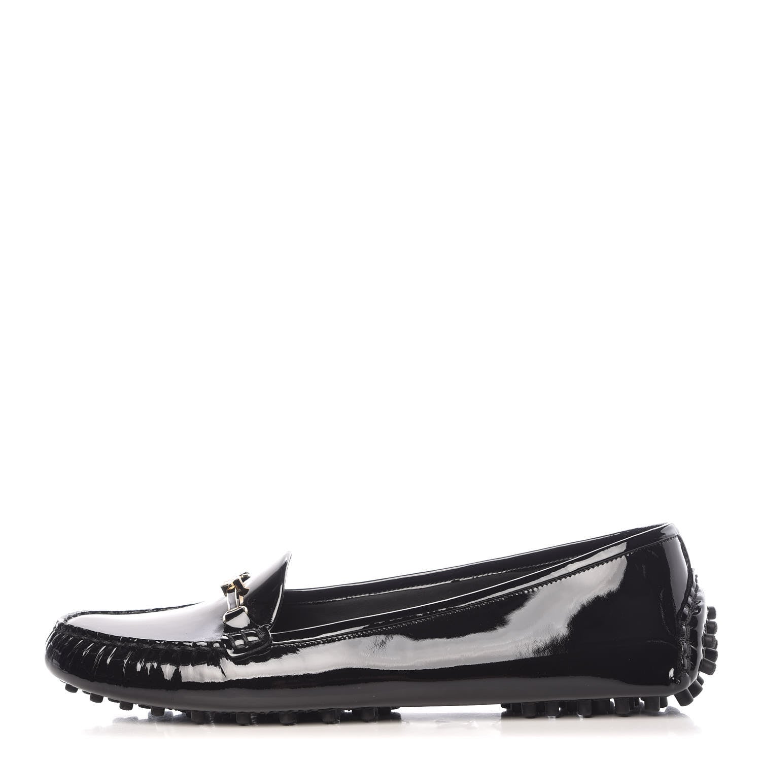 Louis Vuitton Patent Calfskin Farewell Flat Loafer 40 Black 1 of 8