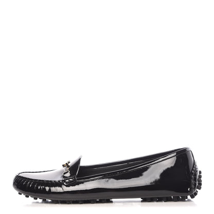 Louis Vuitton Patent Calfskin Farewell Flat Loafer 40 Black 1 of 8
