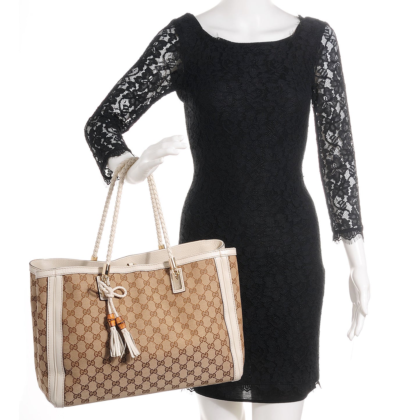 Monogram Medium Bella Tote Off White