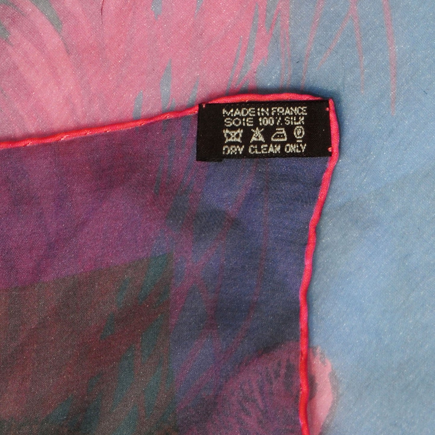 Silk Mousseline Guepards Scarf 140 Rose Bleu Vert