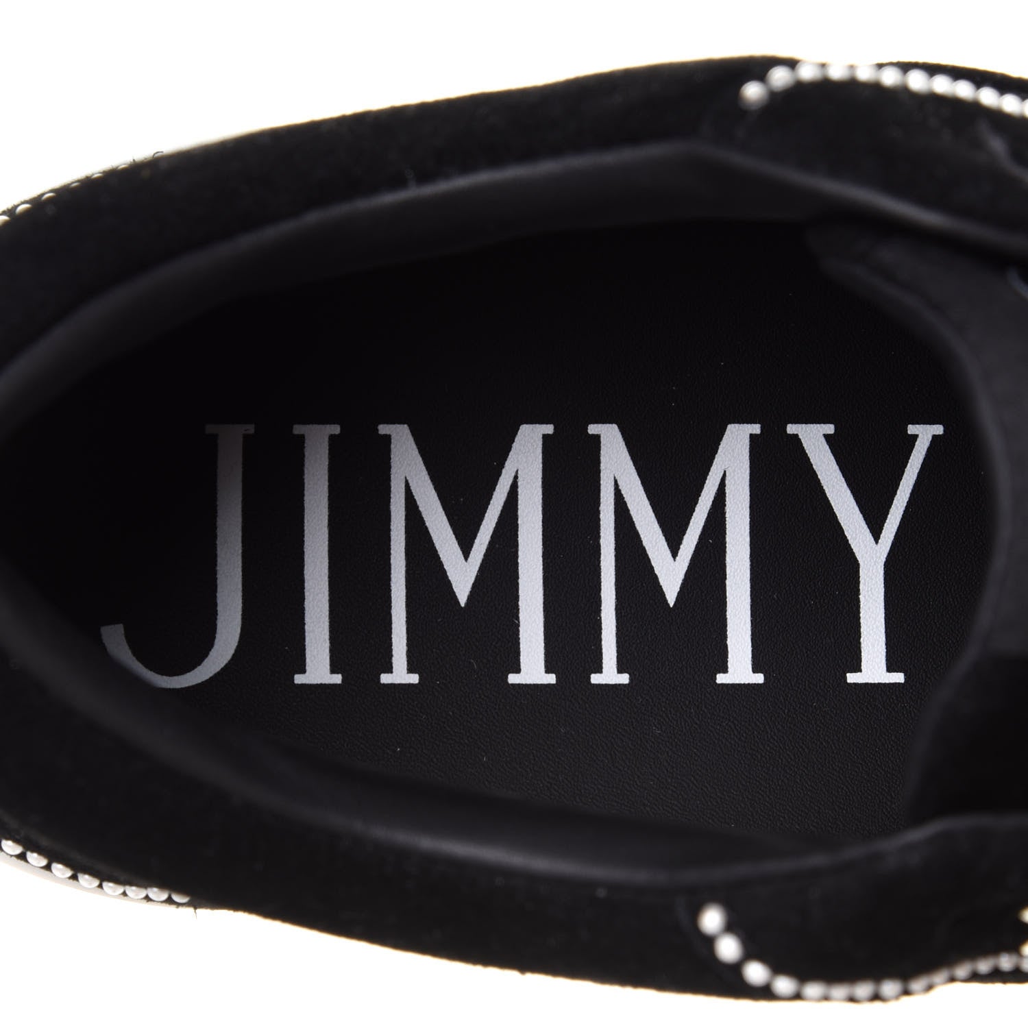 Jimmy Choo Suede Pearl Embellished Hawaii Low-Top Sneakers 36.5 Black 6 of 11