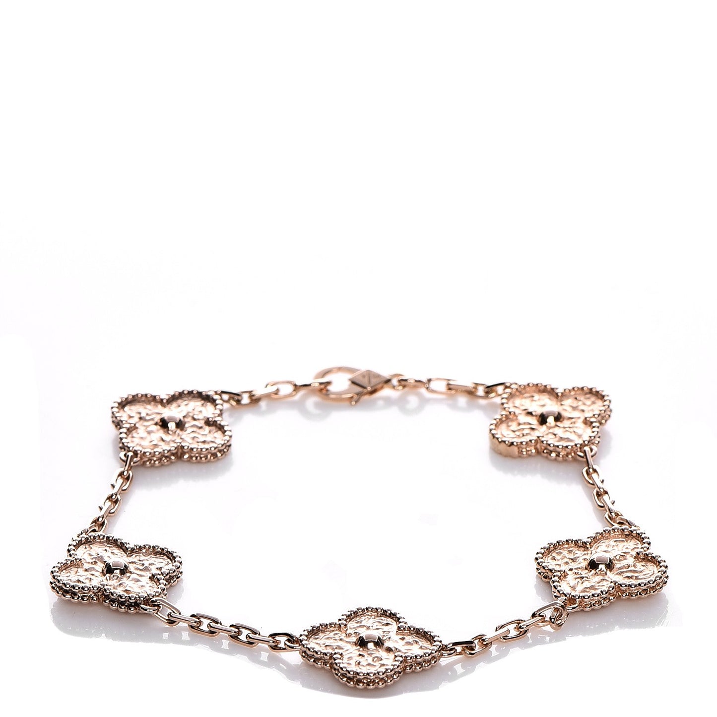18K Rose Gold 5 Motifs Vintage Alhambra Bracelet