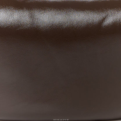 Khaite Crackle Patent Medium Olivia Hobo Chestnut 8 of 10