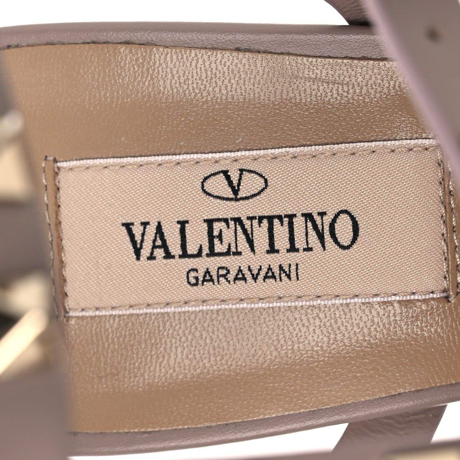 Valentino Garavani Calfskin Rockstud 90mm City Sandals 38.5 Poudre 9 of 13