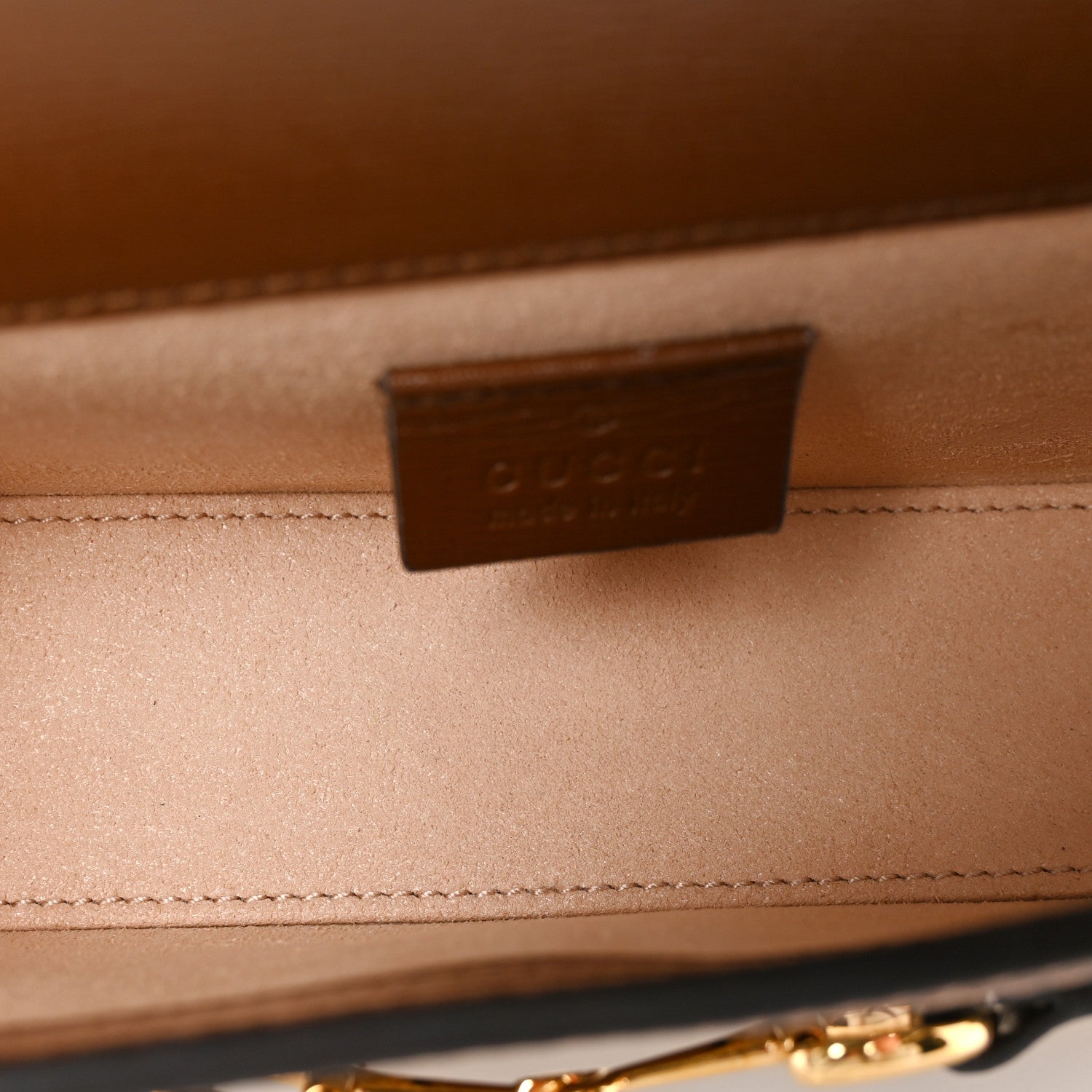 Gucci GG Supreme Monogram Mini Horsebit 1955 Shoulder Bag Beige Brown Sugar 5 of 11