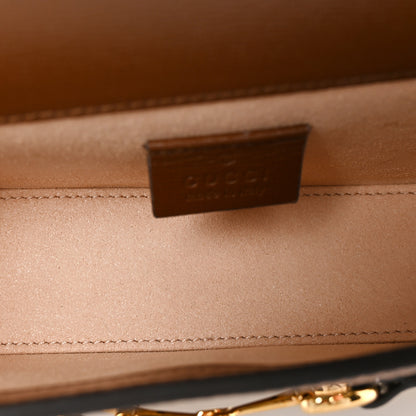Gucci GG Supreme Monogram Mini Horsebit 1955 Shoulder Bag Beige Brown Sugar 5 of 11