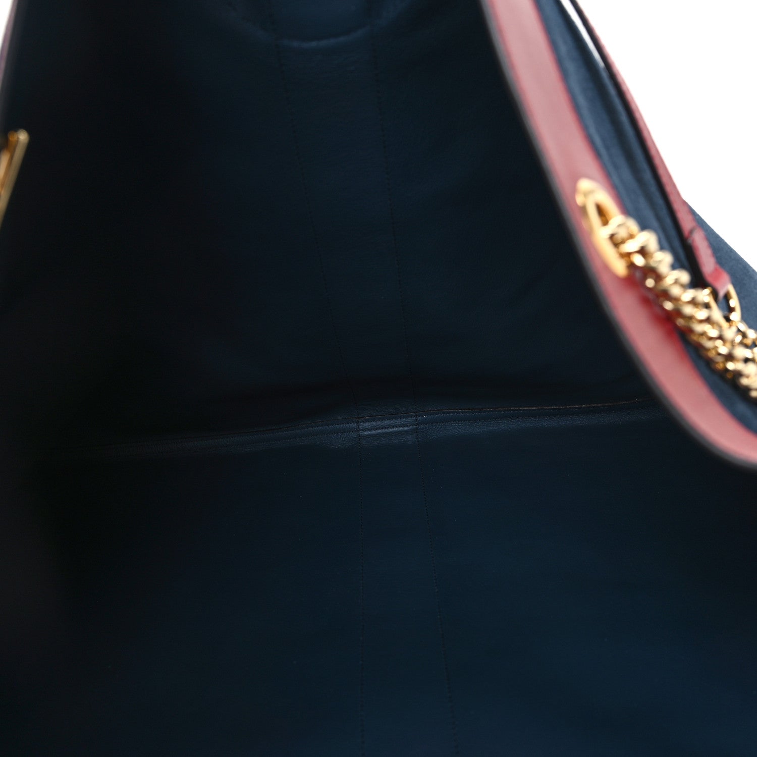 Gucci Suede Calfskin Large Rajah Chain Tote New Blue Romantic Cherry 6 of 13