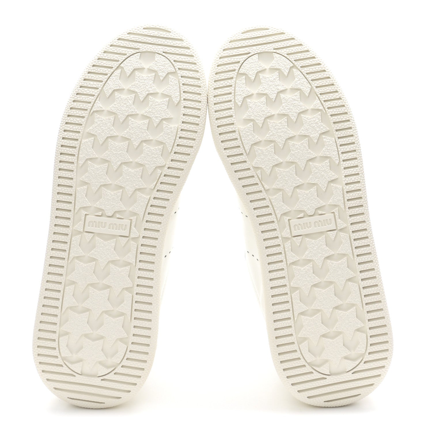 Miu Miu Calfskin Womens Low Top Sneakers 6.5 White 6 of 9