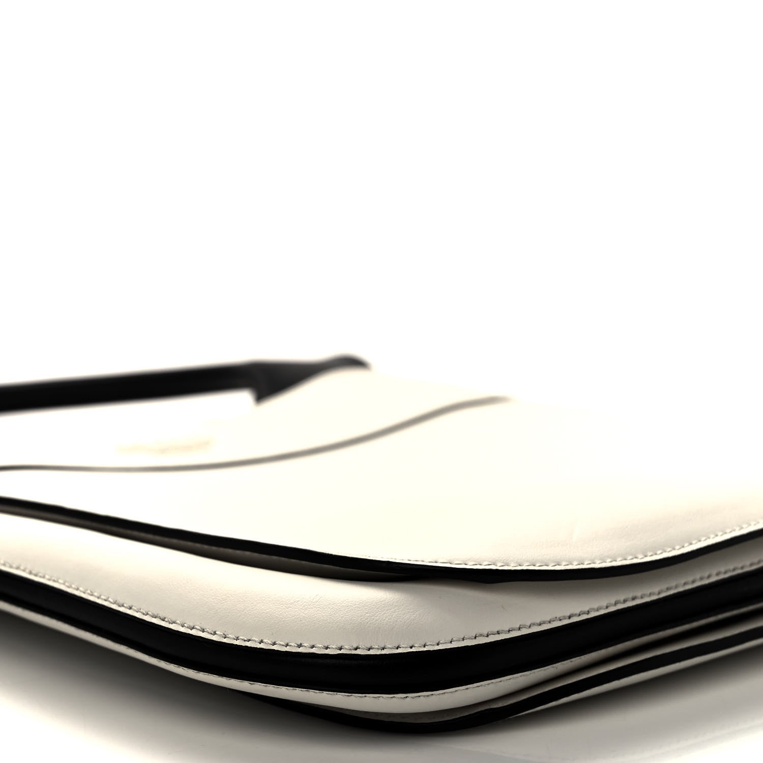 Prada City Calfskin Small Margit Bag White Black 8 of 10