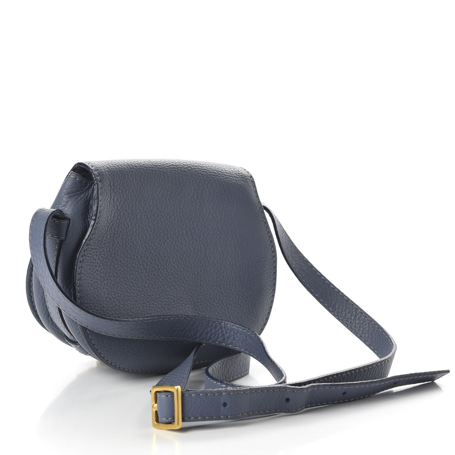 Chloe Calfskin Mini Marcie Round Crossbody Street Blue 3 of 11