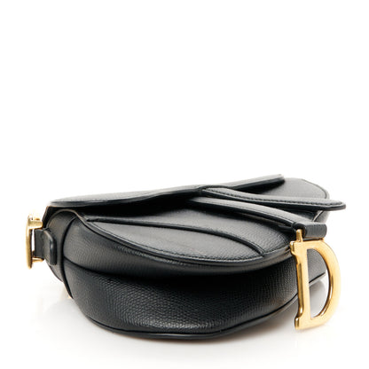 Christian Dior Grained Calfskin Mini Saddle Bag Black 4 of 11
