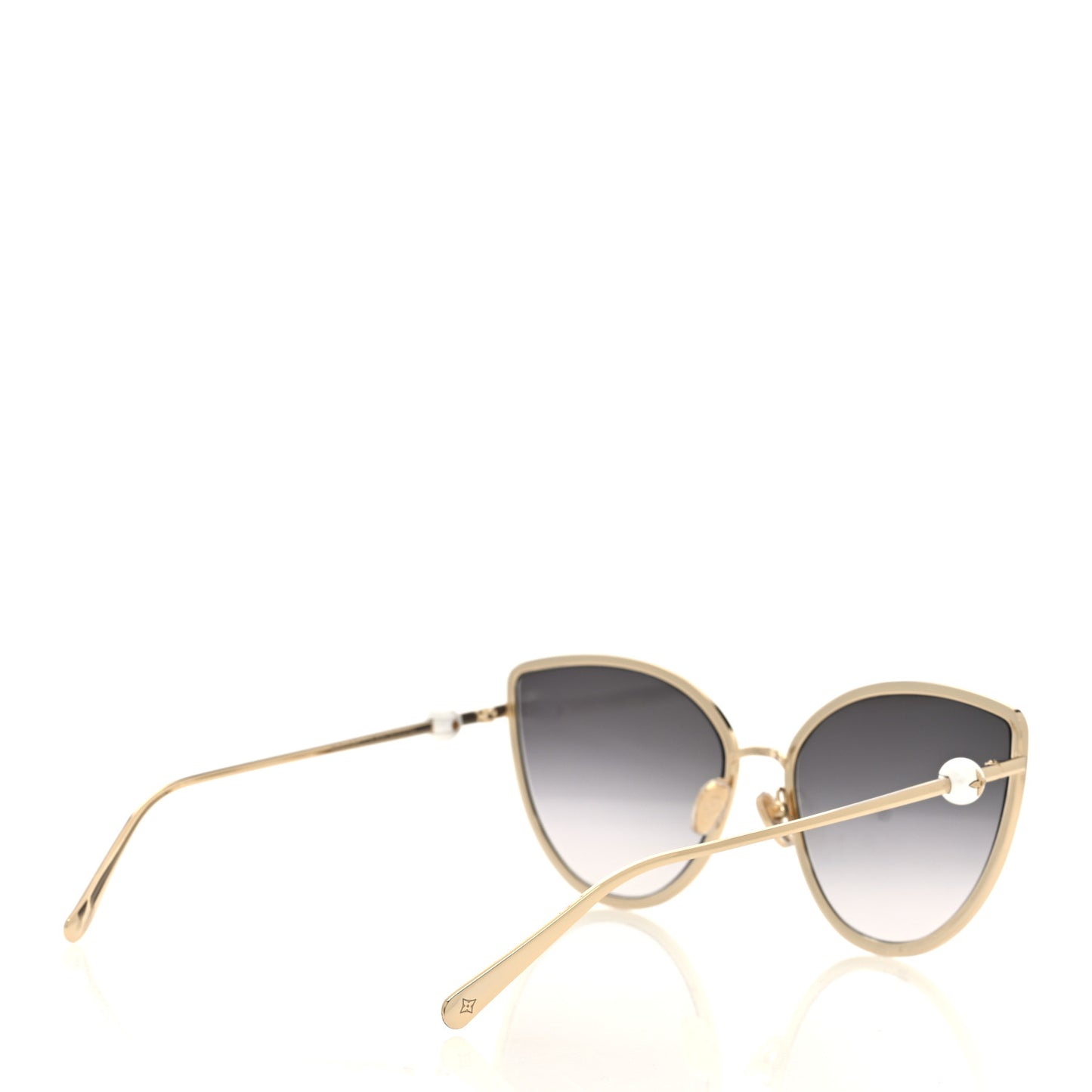 Pearl LV Cat Eye Sunglasses Z1995U Gold
