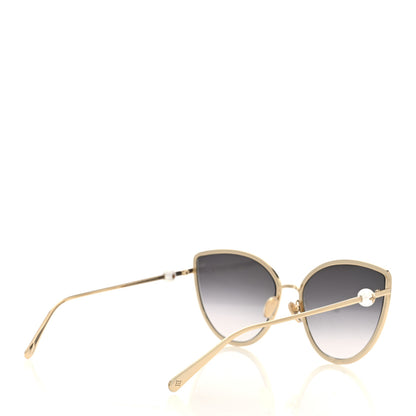 Louis Vuitton Pearl LV Cat Eye Sunglasses Z1995U Gold 4 of 8