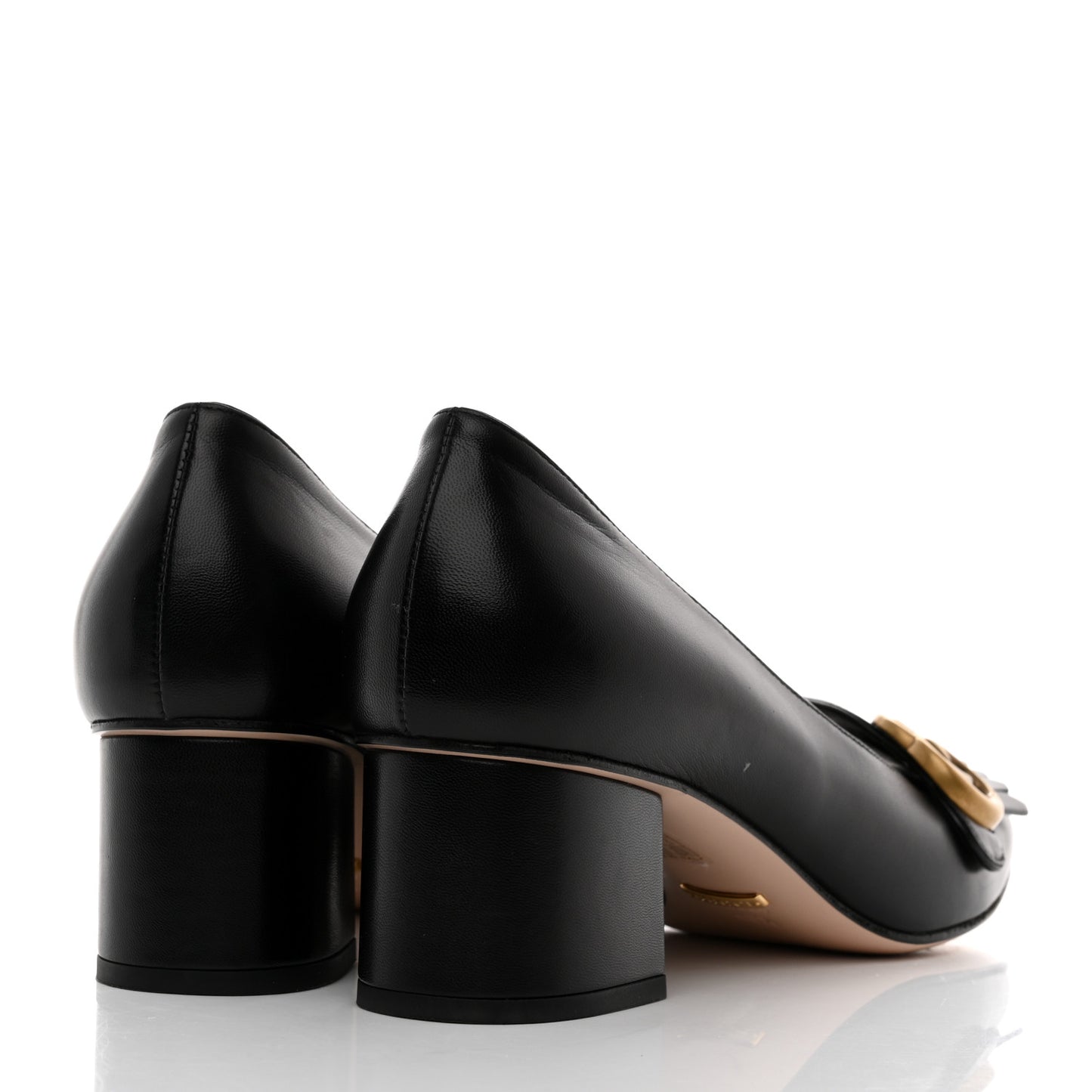 Malaga Kid GG Marmont Fringe 50mm Loafer Pumps 40.5 Black
