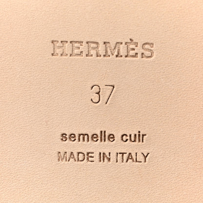 Hermes Epsom Oran Sandals 37 Vert Pomme 6 of 9