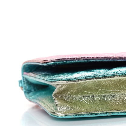 Chanel Metallic Goatskin Quilted 2.55 Reissue Wallet on Chain WOC Multicolor 9 of 10
