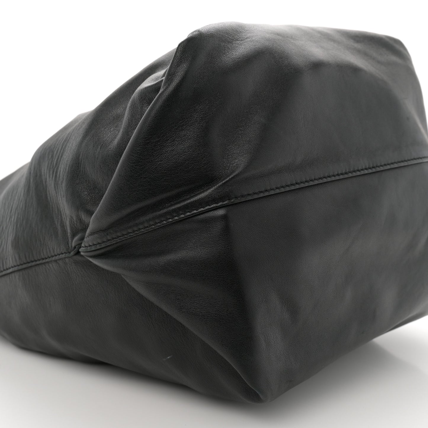 Lambskin Teddy Drawstring Bag Black