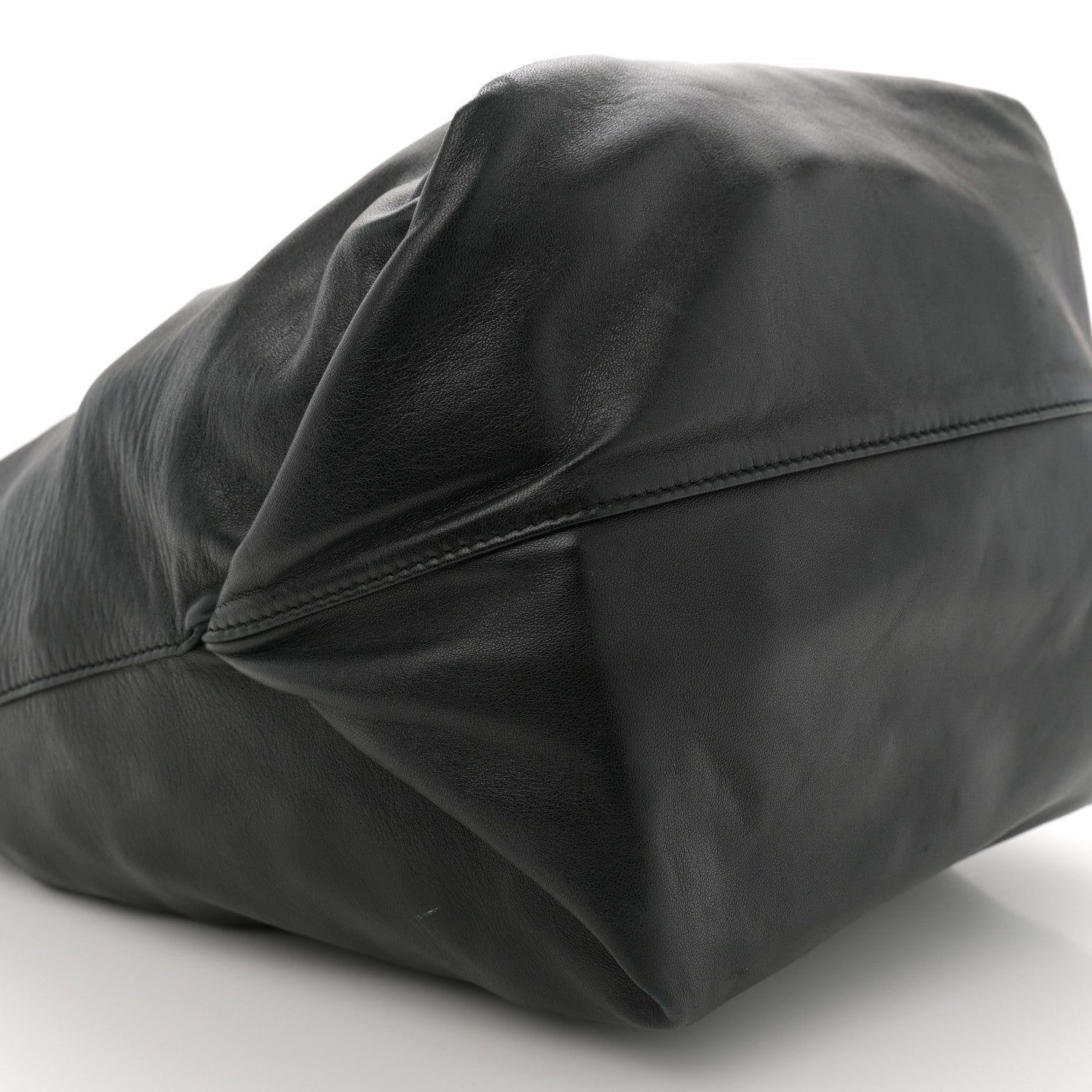 Saint Laurent Lambskin Teddy Drawstring Bag Black 10 of 12