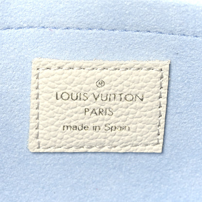 Louis Vuitton Empreinte Monogram Giant Felicie Pochette Chain Wallet Latte Candy Blue 7 of 9