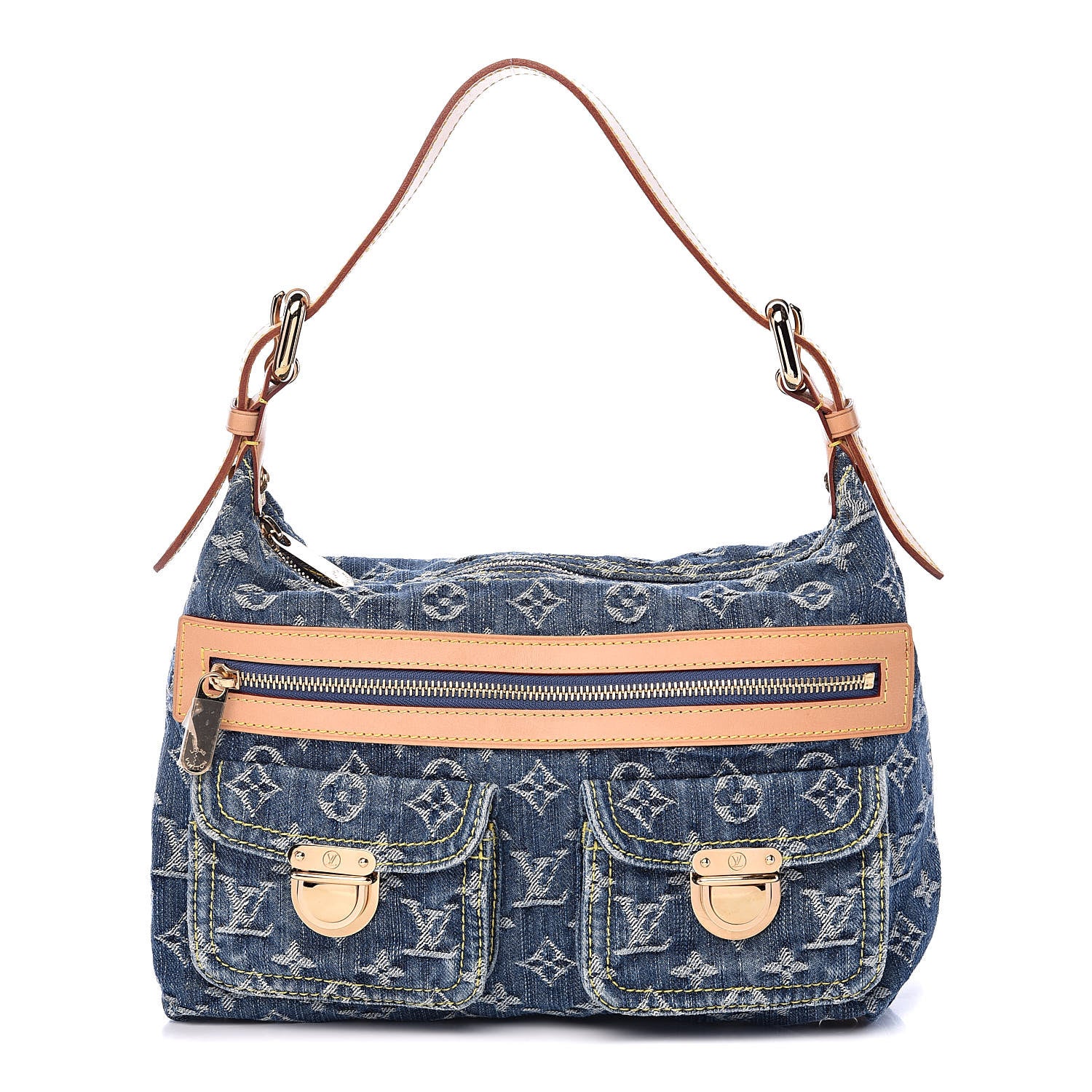Louis Vuitton Monogram Denim Baggy PM Blue 1 of 12