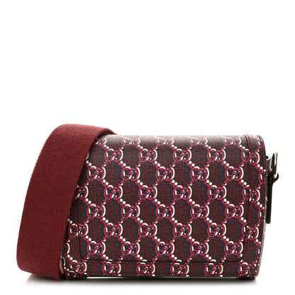 Gucci GG Shadow Monogram Super Mini Shoulder Bag Rosso Ancora Red 1 of 10