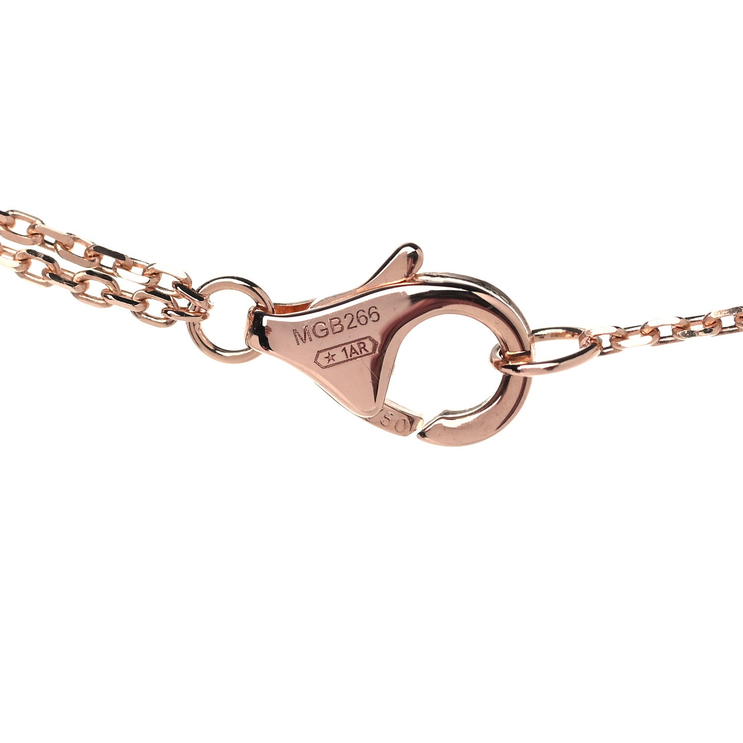 18K Pink Yellow White Gold Trinity Double Chain Pendant Necklace