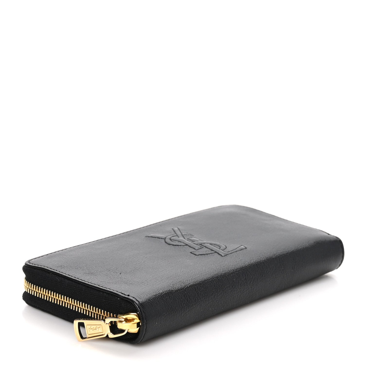 Saint Laurent Chevre Belle De Jour Zip Around Wallet Black 4 of 10