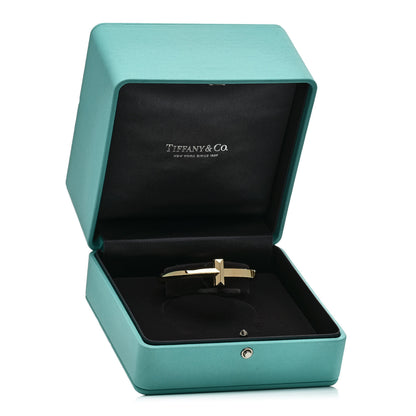 Tiffany 18K Yellow Gold Wide T T1 Hinged Bangle Bracelet 4 of 4