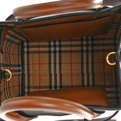 Burberry Smooth Calfskin Triple Stud Small Belt Bag Black Tan 4 of 9