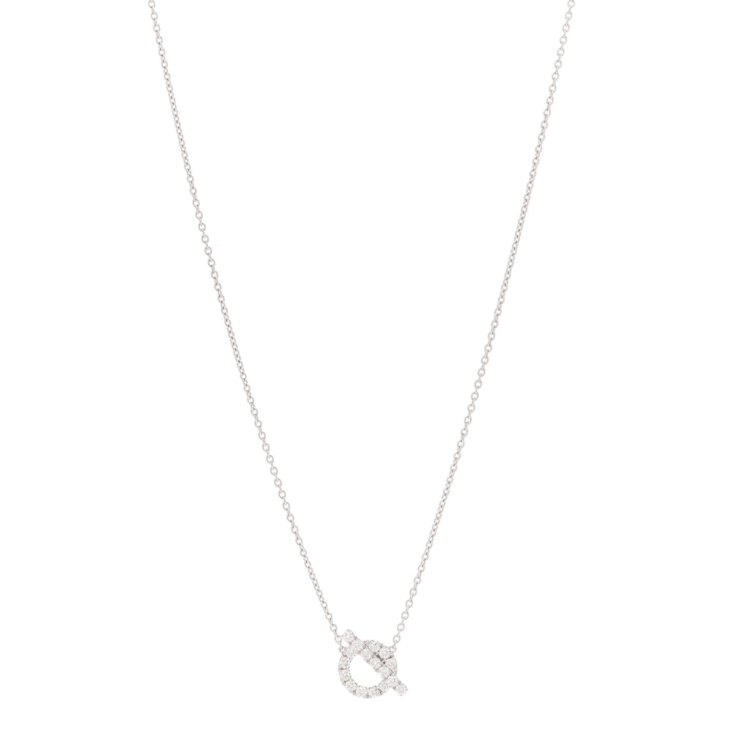 18K White Gold Diamond Finesse Pendant Necklace