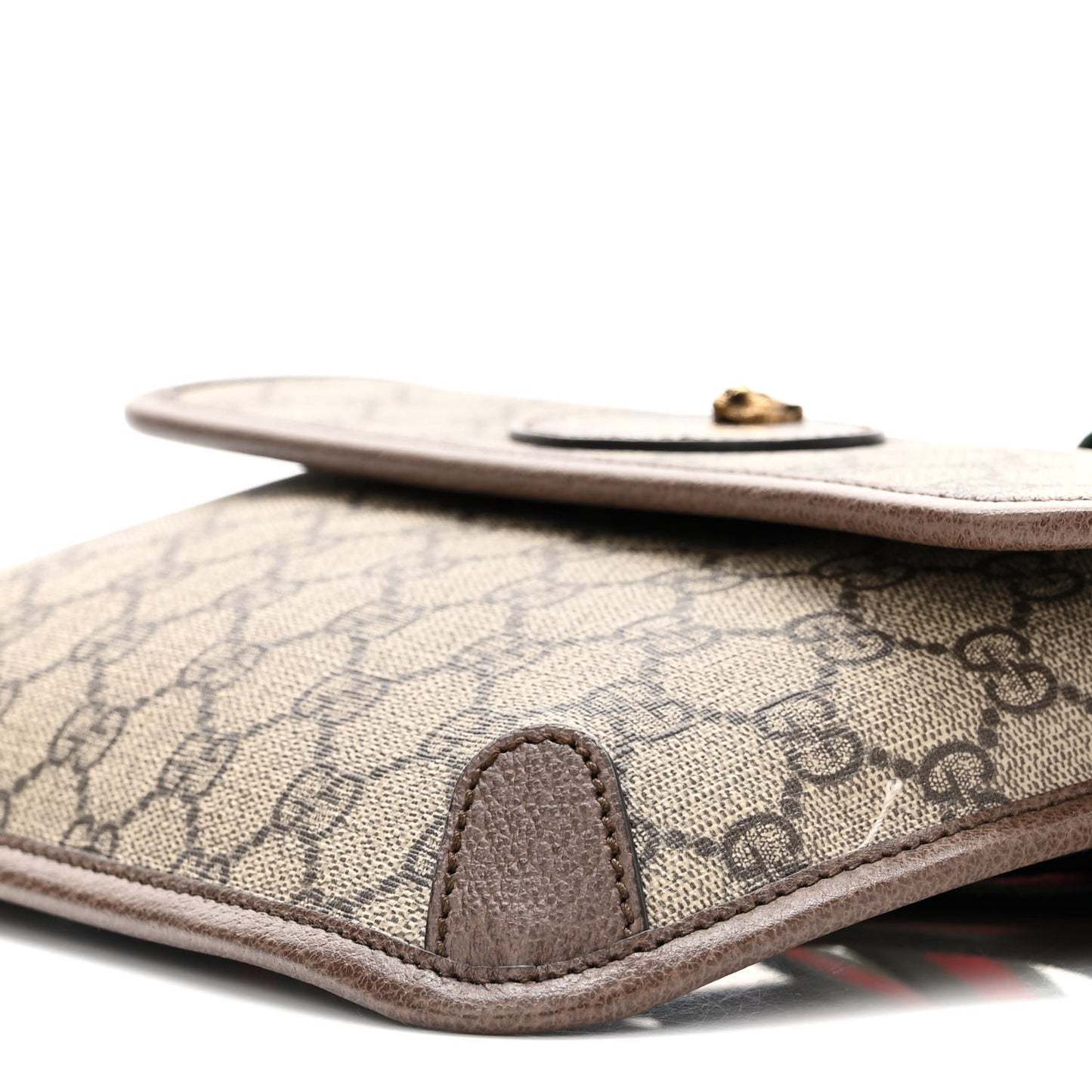 GG Supreme Monogram Neo Vintage Web Belt Bag Brown