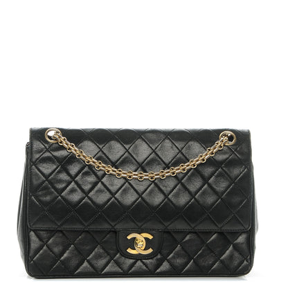 Chanel Lambskin Quilted Medium Bijoux Chain Double Flap Black 1 of 12