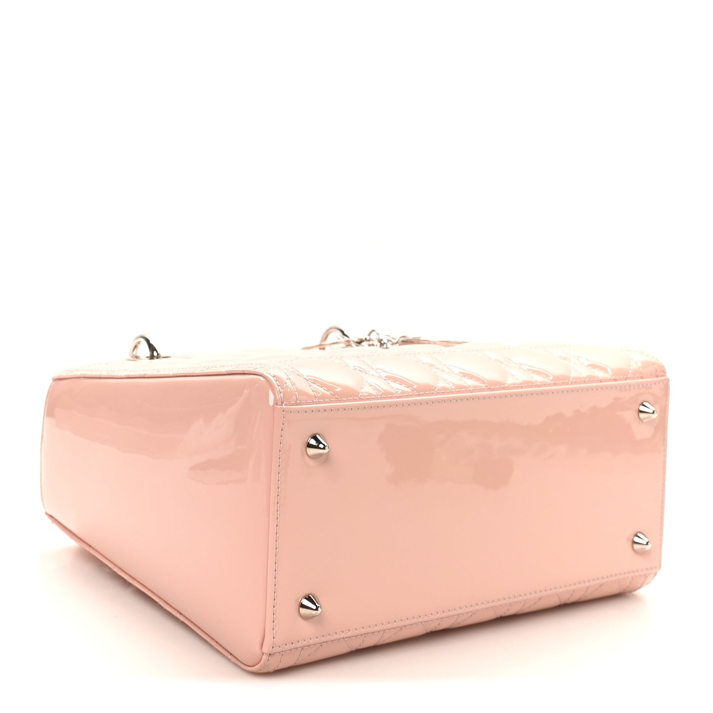 Patent Cannage Medium Lady Dior Light Pink