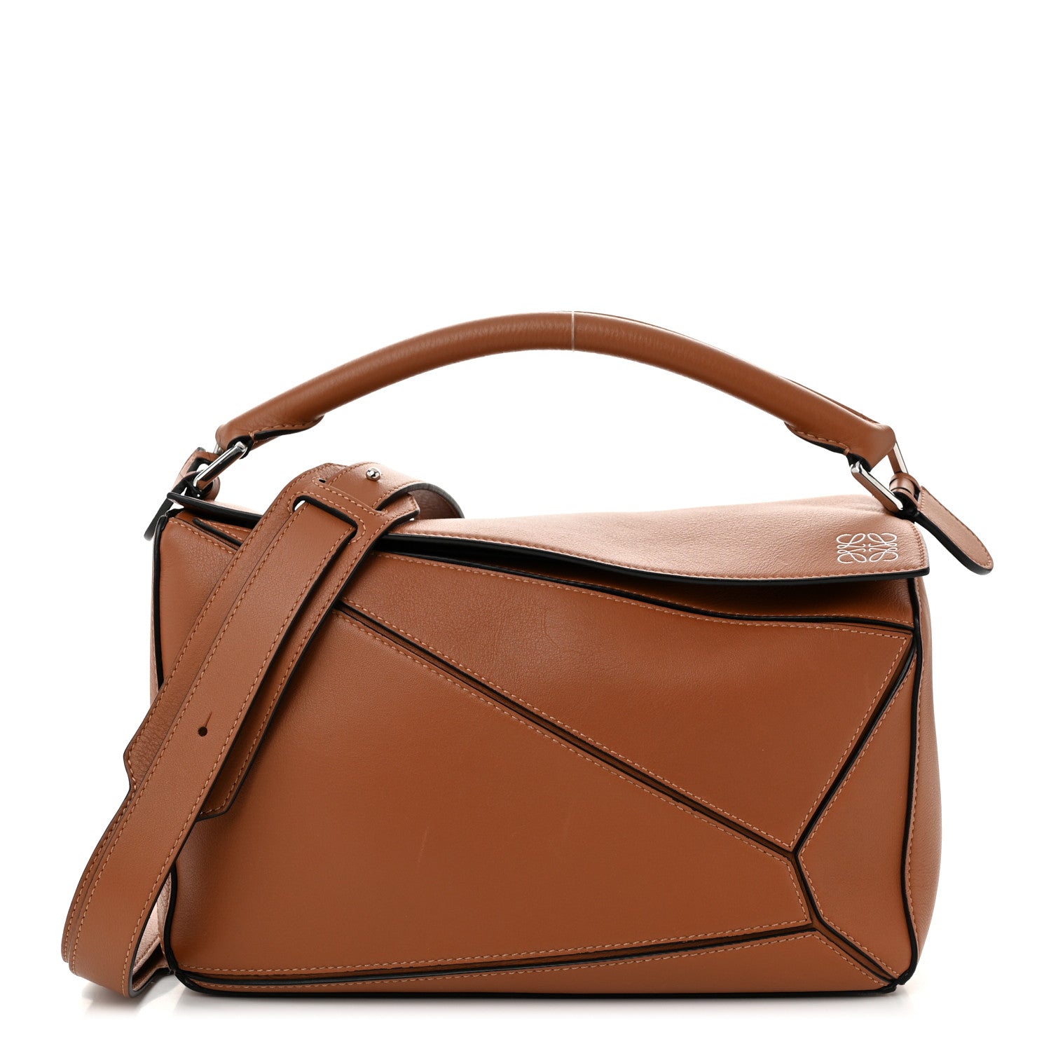 Loewe Calfskin Medium Puzzle Bag Tan 1 of 9
