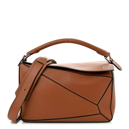 Loewe Calfskin Medium Puzzle Bag Tan 1 of 9