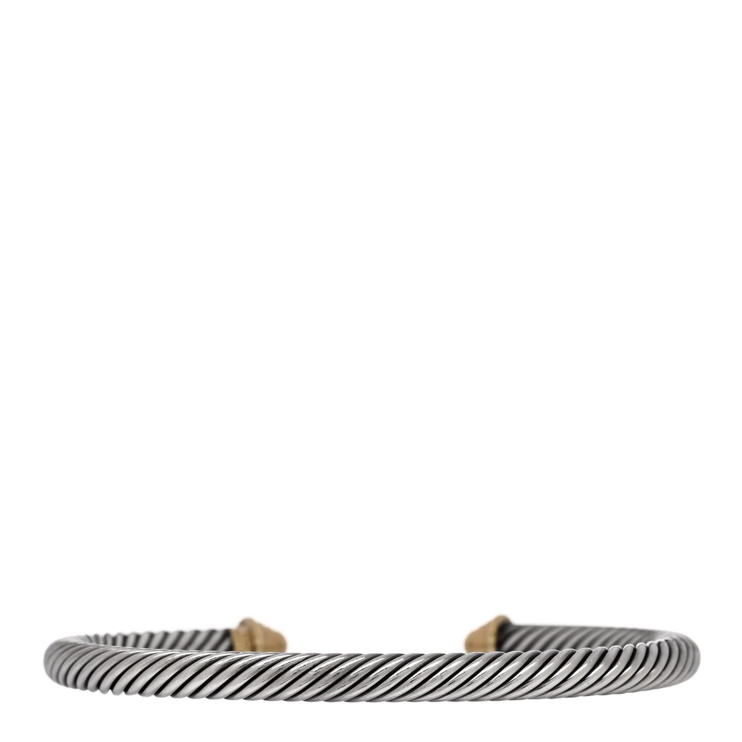 Sterling Silver 14K Yellow Gold 5mm Cable Classics Bracelet