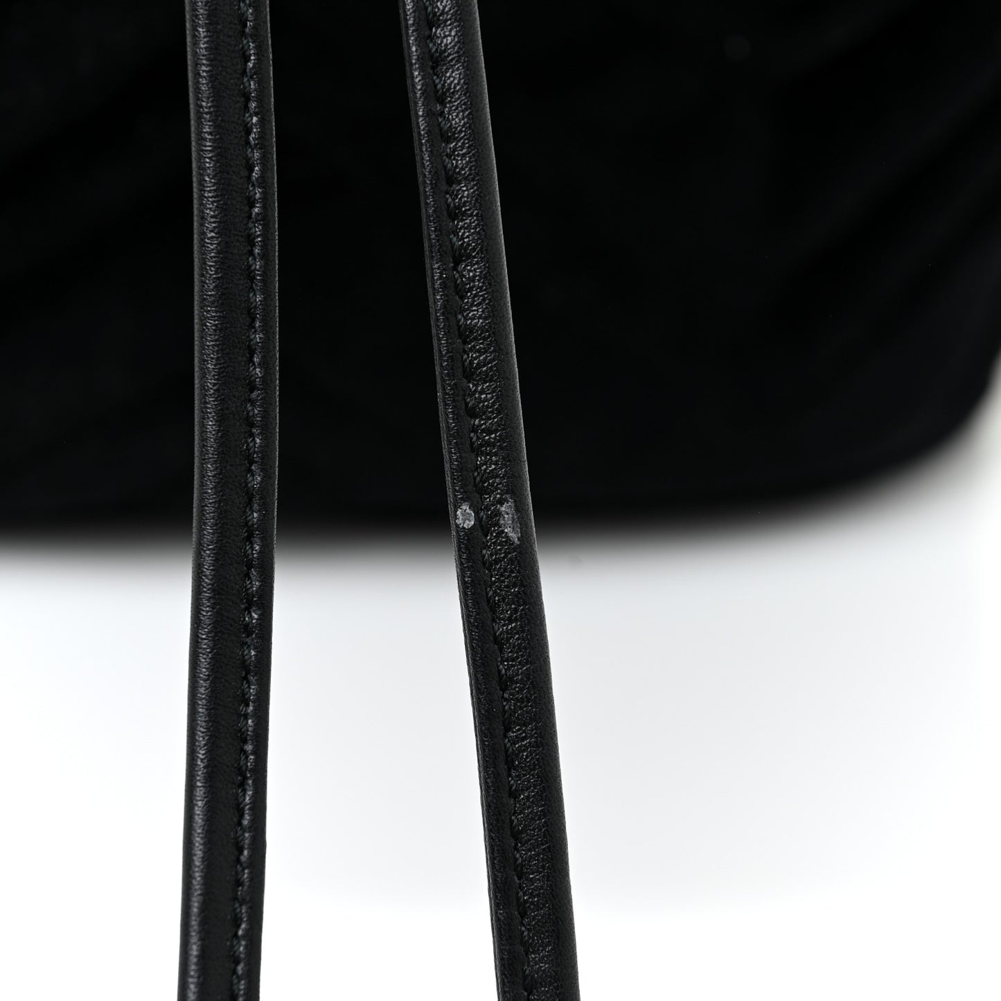 Velvet Matelasse GG Marmont Bucket Bag Black