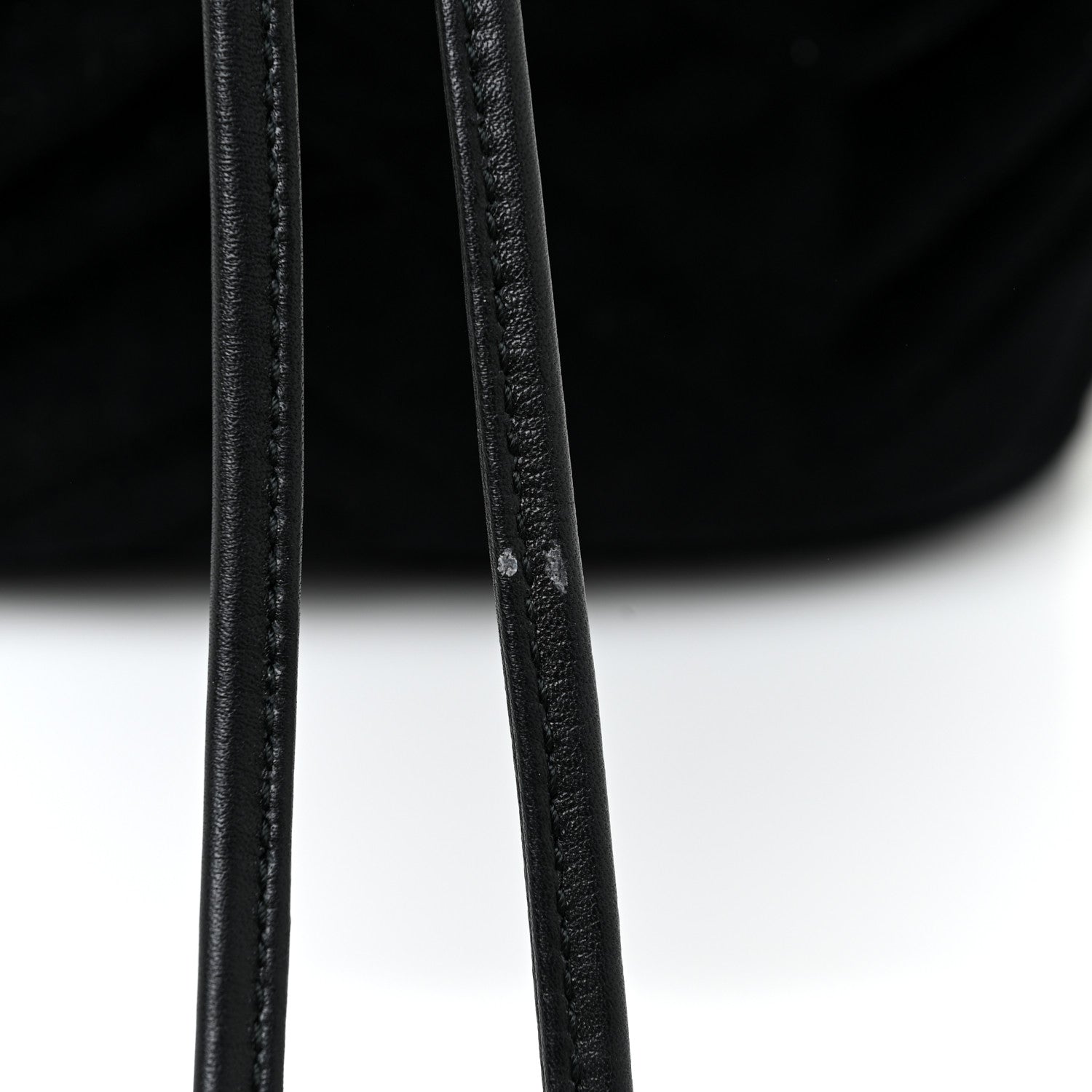 Gucci Velvet Matelasse GG Marmont Bucket Bag Black 10 of 12